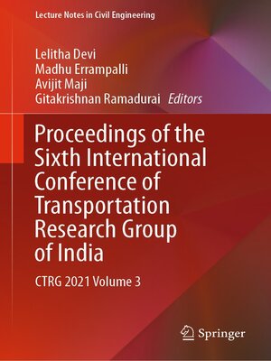 cover image of Proceedings of the Sixth International Conference of Transportation Research Group of India